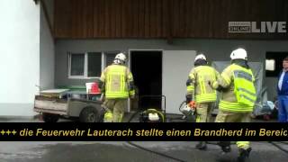 Lauterach Wohnungsbrand in der Kirchstraße [upl. by Westleigh631]