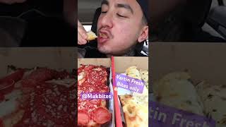 Vartin Fresh ASMR cheesy pepperoni pizza mukbang bites only shorts viral fyp new trend food [upl. by Clint]