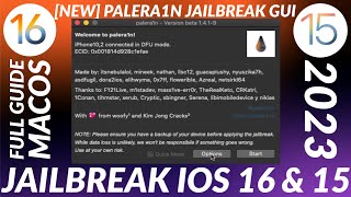 NEW Palera1n GUI for MacOS  Palera1n Jailbreak iOS 16  15  Complete Easy Guide  2023 [upl. by Harlene]