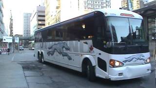 Coach Canadas MCI J4500 and Greyhound Canadas MCI D4505 [upl. by Tobye]