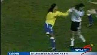 Ronaldinho slaps Sorin for nutmegging him [upl. by Kriste]