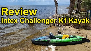 Review  INTEX Challenger K1 inflatable Kayak [upl. by Nyral149]