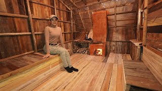 Building Survival Underground Bushcraft Shelter  Clay Fireplace  Start to Finish [upl. by Orpheus]