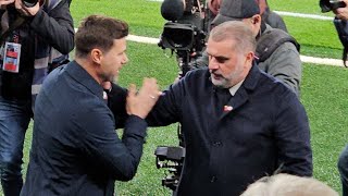 ANGE POSTECOGLOU MEETS MAURICIO POCHETTINO PreMatch Spurs v Chelsea Tottenham Hotspur Stadium [upl. by Atsyrc233]