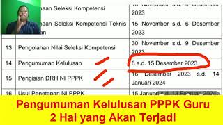 2 Hal yang Akan Terjadi pada Pengumuman Kelulusan PPPK Guru 2023 Tgl 6 Desember 2023  Ayo Bersiap [upl. by Jeffers]