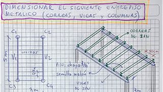 Cálculo de Entrepiso Metálico con LRFD Ej N°4 [upl. by Alcott]