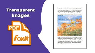 How to make an image transparent in a pdf file in Foxit PDF Editor [upl. by Rexfourd]