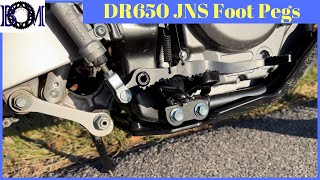 Suzuki DR650 JNS Lower Pegs Install  Tall Rider [upl. by Candie]