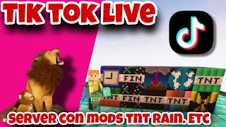 ✅como ganar dinero con TIK TOK y MINECRAFT✅ Servidor local con mods TNT RAINTNT LLUVIA TIKFINITY [upl. by Lancaster427]