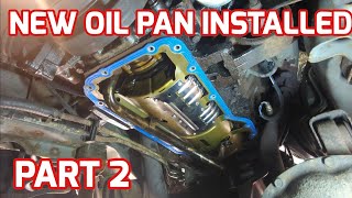 Installing New Oil Pan And Gasket 04 Jeep Grand Cherokee WJ Part 2 [upl. by Appel]