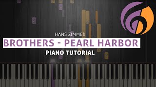 Brothers Pearl Harbor  Hans Zimmer  Piano Tutorial Sheet Music amp MIDI [upl. by Naitsyrk]