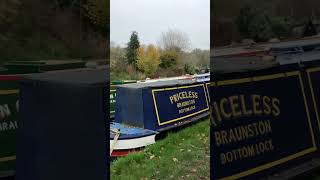 Union canal hire carriers boat holiday fleet moored up on Grand Union canal at Braunstone Pump house [upl. by Nowad]