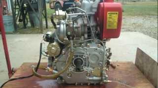 Turbo and Oil Flow Testing on TurboDiesel 10hp Single Cylinder Engine [upl. by Sanyu504]