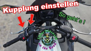 💡⁉️Kupplungshebel amp Schleifpunkt am Motorrad richtig einstellen So geht´s👌 [upl. by Nozicka]