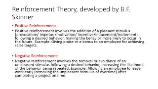 Reinforcement theory [upl. by Alyahsal448]