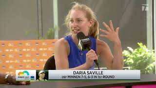 Daria Gavrilova 2022 Miami First Round Win Interview [upl. by Fitalludba]