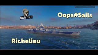 wows blitz Richelieu  За штурвалом OopsSAILS [upl. by Woodie921]