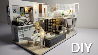 Warm Sunny Villa  DIY Miniature Dollhouse Crafts  Relaxing Satisfying Video [upl. by Season]