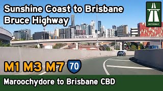 Driving from Maroochydore Sunshine Coast to Brisbane CBD  Bruce Hwy 4K [upl. by Theodora]