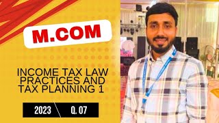 INCOME TAX LAW PRACTICES AND TAX PLANNING 1 2023Q 07PROBLEM [upl. by Noby849]