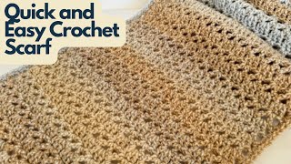 Quick and Easy Crochet Cozy Scarf Two Row Repeat Tutorial [upl. by Freberg380]