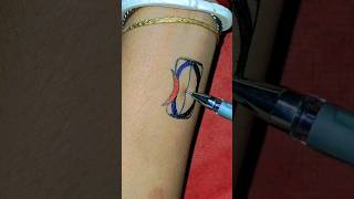 DIY TATTOO DESIGN ❤️ ♥️ new amazing shorts viral youtubeshorts [upl. by Arun172]