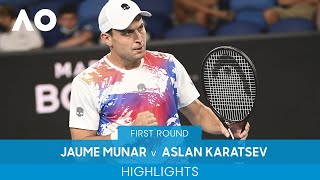 Jaume Munar v Aslan Karatsev Highlights 1R  Australian Open 2022 [upl. by Rebmyk409]