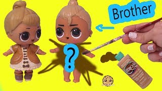 LOL Surprise Boy Peanut Butter amp Jelly Brother Doll DIY Craft Makeover Painting Video [upl. by Ingaberg96]