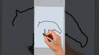 Wildlife Art Drawing a Bear with Simple and Effective Techniques 🖌️🐻 [upl. by Ahsinra244]