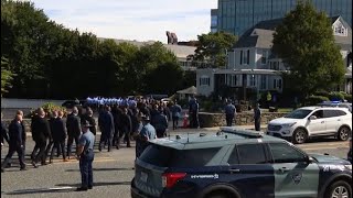 Family friends gather for trooper trainees wake [upl. by Adnaluoy]