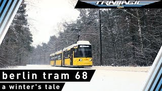 Berlins StraßenbahnLinie 68  Ein Wintermärchen [upl. by Nehtiek]