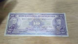 10 bolivares de Venezuela del 6 de Junio de 1961 historia y detalles 🧐👍🇻🇪 [upl. by Yaras]