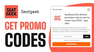 How To Get Seatgeek Promo Code  EASY Guide 2024 [upl. by Amelina]