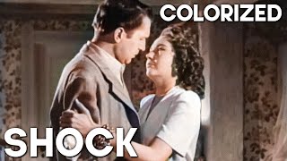 Shock  COLORIZED  Classic Film Noir  Vincent Price  Thriller [upl. by Xxam]