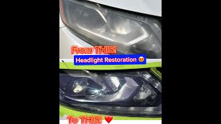 AMAZING HEADLIGHT RESTORATION SUPER EASY [upl. by Aridni]