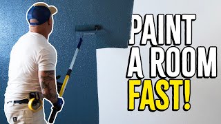 10 Steps Painting A Room FAST and EASY [upl. by Auhel33]