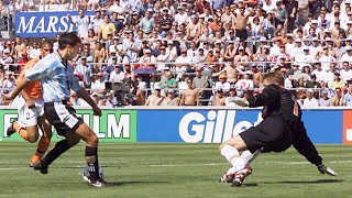 Argentina vs Holanda Francia 98 Gol Piojo Lopez 11 Relato Araujo [upl. by Lanna]