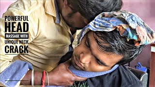 The Most Powerful Indian Head Massage With A Unique Neck Crack by Naagraj  ASMR  Puremassageworld [upl. by Adhamh]