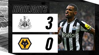 Newcastle United 3 Wolverhampton Wanderers 0  Premier League Highlights [upl. by Iliak]