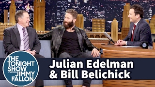 Jimmy Interviews Julian Edelman and Bill Belichick After Patriots Comeback Super Bowl Win [upl. by Aggappe]