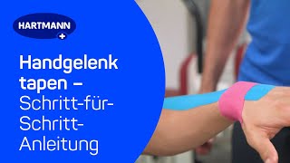 Handgelenk tapen Anwendung DermaPlast® ACTIVE Kinesiologisches Tape [upl. by Ellord]