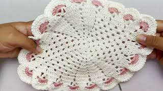 Posa platos o carpeta tejido a crochet [upl. by Ilarrold]