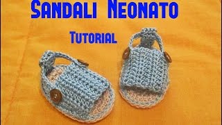 Sandali Neonato Tutorial Uncinetto Giusy 66 [upl. by Waller]