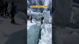 Three passes trek  Lifetime experience travel everestbasecamp nepal india army viral shorts [upl. by Clarey]