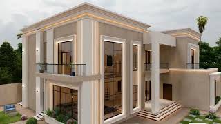 Modern villa design ideas Modern villa Elevation Modeling in Revit Lumion walkthroughLumionRendering [upl. by Cass]