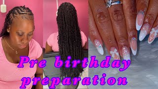 Pre Birthday Preparations  A Day In My Life  Hair Done  Nails Done [upl. by Tarfe]