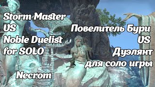 ESO Storm Master VS Noble Duelist for SOLO gameplay  Повелитель бури VS Дуэлянт для СОЛО игры [upl. by Enimzaj]