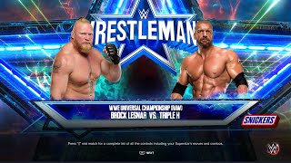 BROCK LESNAR VS TRIPLE H IN A EXTREM RULES MATCH [upl. by Ailito]