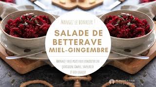 Salade de betterave crue au miel et gingembre [upl. by Ennoira]