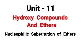 Nucleophilic Substitution of ethers  Hydroxy Compounds And Ethers  TN 12th Chemistry  in tamil [upl. by Idok]